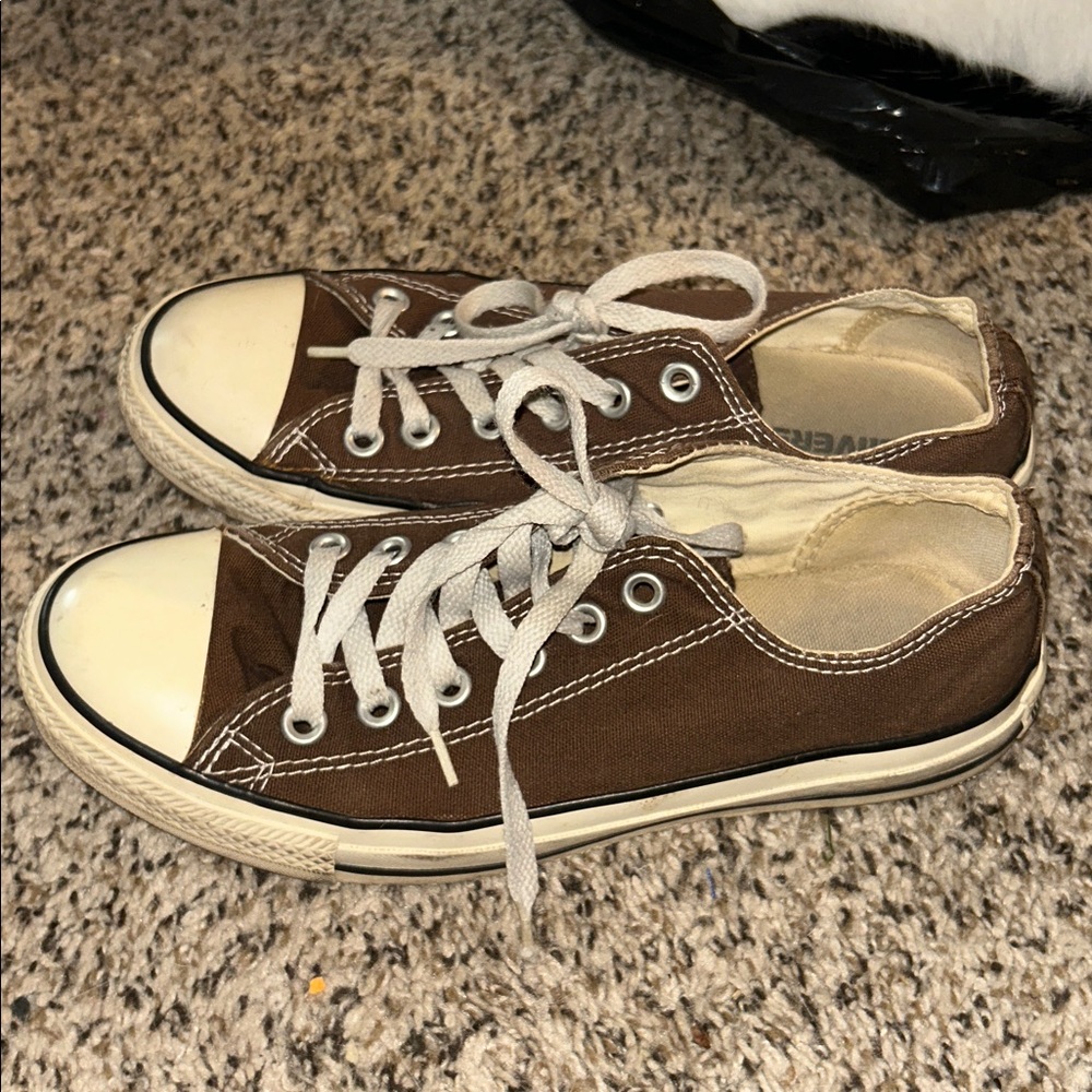 Converse Brown and White Sneakers - Picture 3 of 3